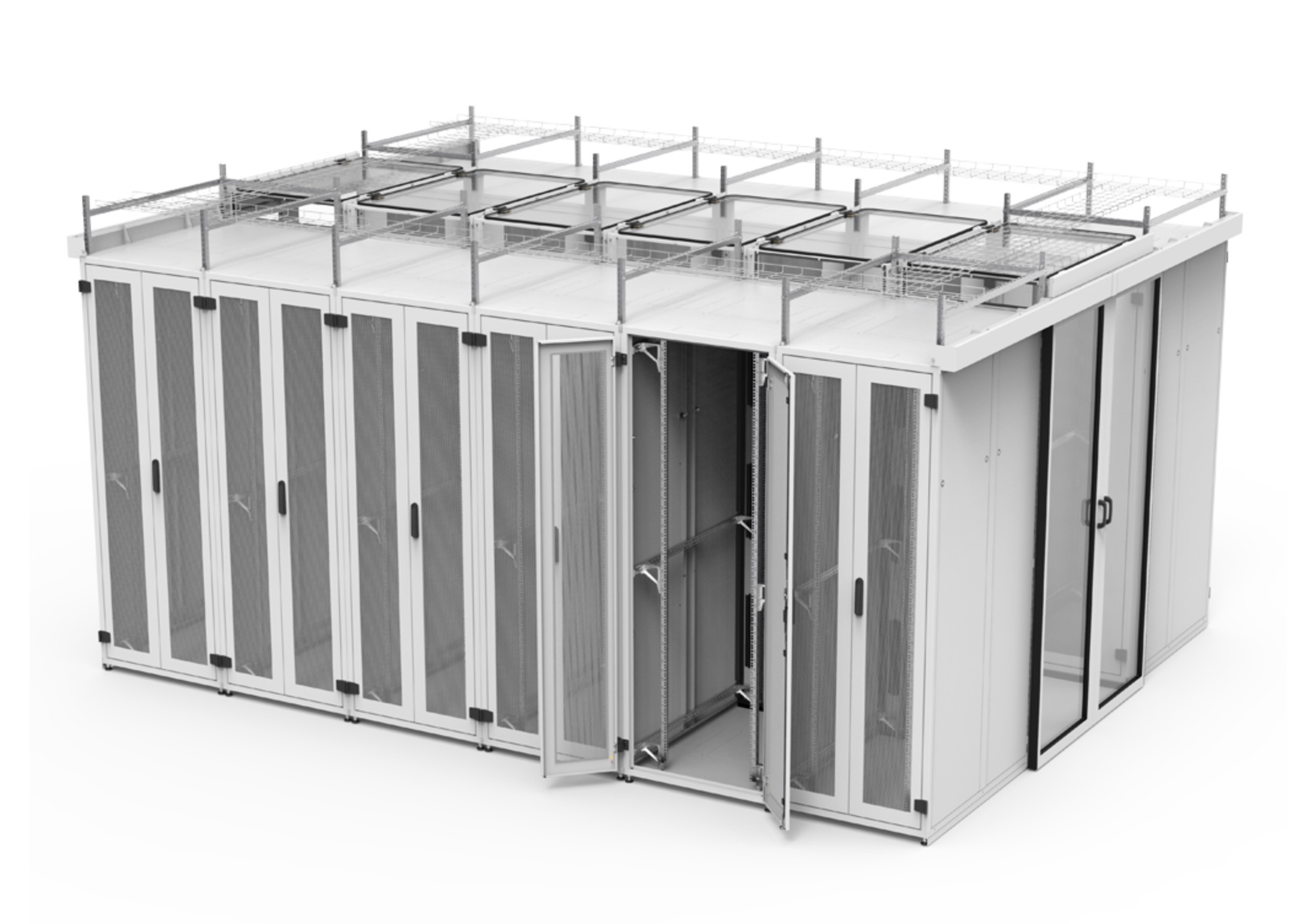 Building a hot/cold aisle using Solarix rack components