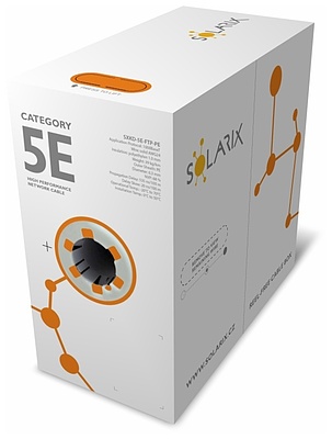 Product Installation cable Solarix CAT5E FTP PE F<sub>ca</sub>outdoor 305m/box SXKD-5E-FTP-PE - Solarix - Solid Cable