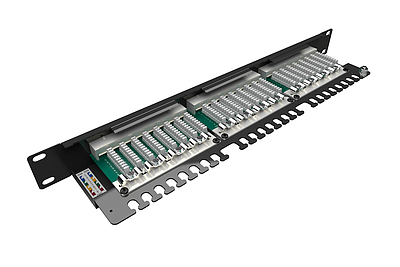 Product 19" patch panel Solarix 24x RJ45 CAT5E STP 1U SX24-5E-STP-BK-N - Solarix - Patch Panels