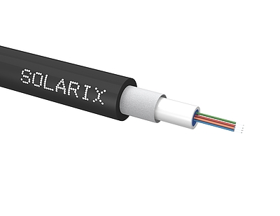Product Universal cable CLT Solarix 08f 50/125 LSOH E<sub>ca</sub> OM2 black SXKO-CLT-8-OM2-LSOH - Solarix - Fibre Optic Cable