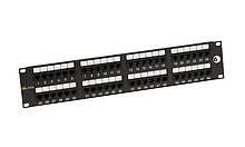 Product 19" Patch Panel Solarix 48x RJ45 CAT6 UTP 350 MHz Black 2U SX48-6-UTP-BK - Solarix - Patch Panels