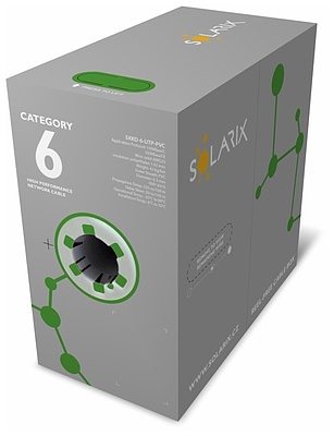Product Installation cable Solarix CAT6 UTP PVC E<sub>ca</sub> 305m/box SXKD-6-UTP-PVC - Solarix - Solid Cable