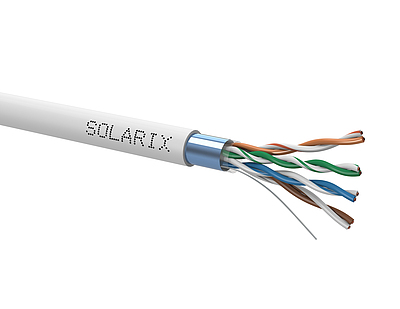 Product Installation cable Solarix CAT5E FTP PVC E<sub>ca</sub> 500m/reel SXKD-5E-FTP-PVC - Solarix - Solid Cable