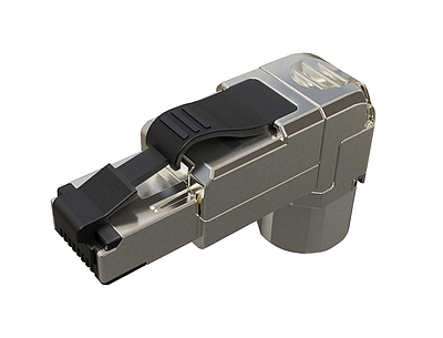 Product Universal MPTL 90° plug Solarix CAT6A STP RJ45 toolless SXRJ45-6A-STP-BK-SA-U - Solarix - Plugs