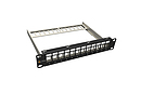 Product 10" unloaded patch panel Solarix 12 ports 1U SX12M-0-STP-BK-UNI-N-10 - Solarix - Patch Panels
