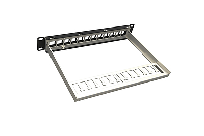 Product 10" unloaded patch panel Solarix 12 ports 1U SX12M-0-STP-BK-UNI-N-10 - Solarix - Patch Panels