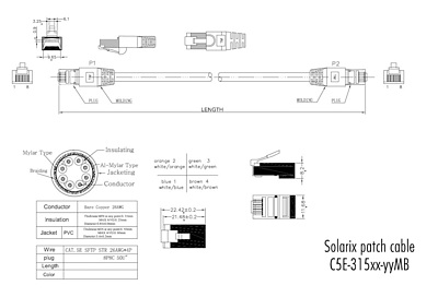 Product Patch Cable CAT5E SFTP PVC 3m Yellow Snag-Proof C5E-315YE-3MB - Solarix - Patch Cables