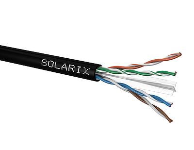 Product Installation cable Solarix CAT6 UTP PE F<sub>ca</sub> outdoor 500m/reel SXKD-6-UTP-PE - Solarix - Solid Cable