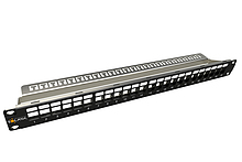 Product 19" unloaded patch panel Solarix 24 ports 1U SX24M-0-STP-BK-UNI-N - Solarix - Patch Panels