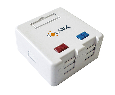 Product Solarix Modular Surface Mount Outlet for 2 Keystones White SXMO-2-0-WH - Solarix - Outlets