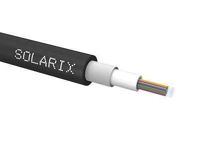 Product Universal cable CLT Solarix 24f 50/125 LSOH E<sub>ca</sub> OM4 black SXKO-CLT-24-OM4-LSOH - Solarix - Fibre Optic Cable