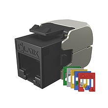 Product 10G keystone Solarix CAT6A UTP toolless SXKJ-10G-UTP-RAL-SA, RAL FIT modules, Component Level and 4PPoE - Solarix - Keystone Jacks