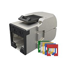 Product 10G keystone Solarix CAT6A STP toolless SXKJ-10G-STP-RAL-SA, RAL FIT modules, Component Level and 4PPoE - Solarix - Keystone Jacks