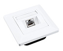 Product Solarix CAT5E STP 1x RJ45 flush-mounted outlet, white SX9-1-5E-STP-WH - Solarix - Outlets