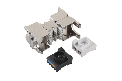 Product Coupler CAT6A STP toolless SXSPJ-6A-STP-BK-SA - Solarix - Couplers