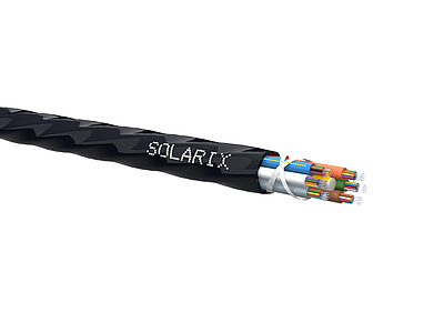 Product MICRO blow-in Solarix 72f 9/125 HDPE F<sub>ca</sub> Black SXKO-MICRO-72-OS-HDPE - Solarix - Fibre Optic Cable