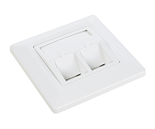 Product Solarix Modular Wall Outlet for 2 Keystones, White, SX9-2-0-WH - Solarix - Outlets