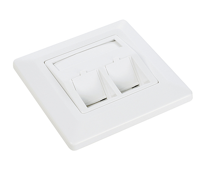 Product Solarix Modular Wall Outlet for 2 Keystones, White, SX9-2-0-WH - Solarix - Outlets