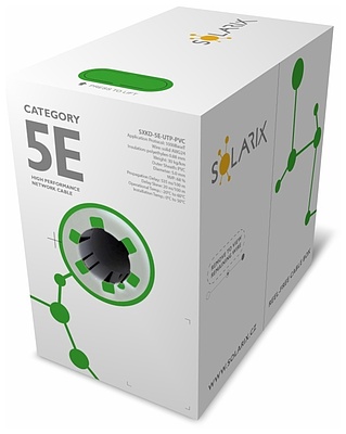 Product Installation cable Solarix CAT5E UTP PVC E<sub>ca</sub> 305m/box SXKD-5E-UTP-PVC - Solarix - Solid Cable