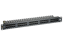 Product 19" ISDN panel Solarix 50x RJ45 Black 1U SX50-ISDN-BK - Solarix - Patch Panels