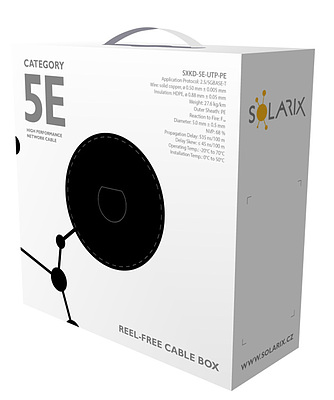 Product Installation cable Solarix CAT5E UTP PE F<sub>ca</sub> outdoor 100m/box SXKD-5E-UTP-PE - Solarix - Solid Cable