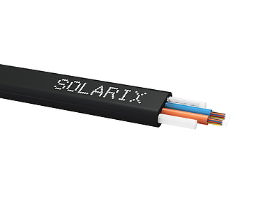 Product Flat DROP cable Solarix 24f 9/125 PE F<sub>ca</sub> black SXKO-FLAT-DROP-12-OS-PE - Solarix - Fibre Optic Cable