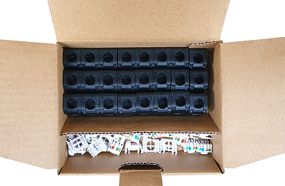 Product MULTIPACK 24 pcs – keystone Solarix CAT6 UTP RJ45 Toolless SXKJ-6-UTP-BK-SA - Solarix - Keystone Jacks