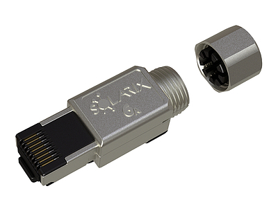 Product MPTL plug Solarix CAT6A STP RJ45 toolless SXRJ45-6A-STP-BK-SA-N - Solarix - Plugs