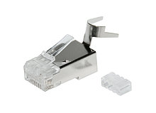 Product Modular Plug 8p8c CAT6 Shielded for Solid Cable KRJS45/6SLD-100 - Solarix - Plugs