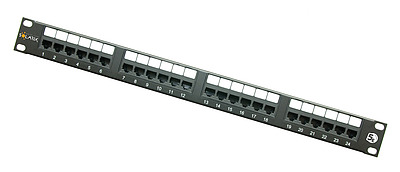 Product 19" patch panel Solarix 24x RJ45 CAT5E UTP 150 MHz Black 1U SX24-5E-UTP-BK - Solarix - Patch Panels