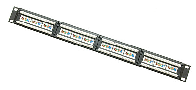 Product 19" patch panel Solarix 24x RJ45 CAT5E UTP 150 MHz Black 1U SX24-5E-UTP-BK - Solarix - Patch Panels