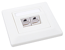 Product Solarix CAT5E STP 2x RJ45 flush-mounted outlet, white SX9-2-5E-STP-WH - Solarix - Outlets