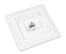 Product Solarix CAT5E UTP 1x RJ45 flush-mounted outlet, white SX9-1-5E-UTP-WH - Solarix - Outlets