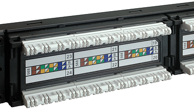 Product  19" Patch Panel Solarix 24x RJ45 CAT6 UTP 350 MHz Black 1U SX24-6-UTP-BK - Solarix - Patch Panels