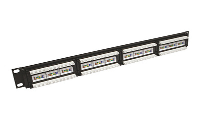 Product  19" Patch Panel Solarix 24x RJ45 CAT6 UTP 350 MHz Black 1U SX24-6-UTP-BK - Solarix - Patch Panels