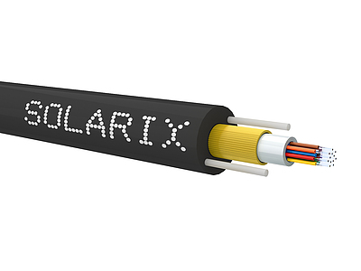 Product Outdoor DUCT cable Solarix 12vl 9/125 HDPE F<sub>ca</sub> black SXKO-DUCT-12-OS-HDPE - Solarix - Fibre Optic Cable