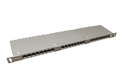 Product 19" patch panel Solarix 24xRJ45 CAT5E STP 0,5U SX24HD-5E-STP-SL - Solarix - Patch Panels