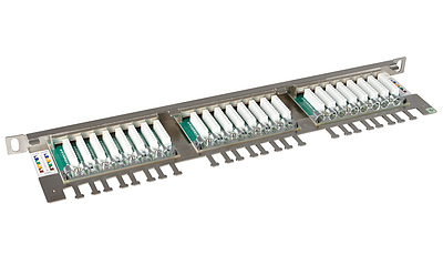 Product 19" patch panel Solarix 24xRJ45 CAT5E STP 0,5U SX24HD-5E-STP-SL - Solarix - Patch Panels