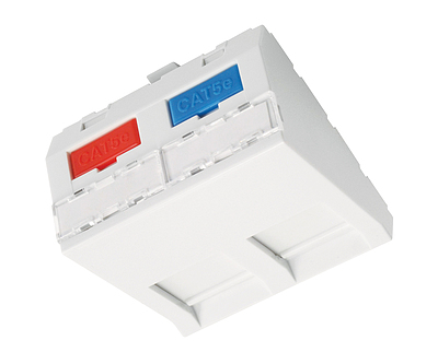Product French Style Module Solarix 45x45mm for 2 keystone SXF-M-2-45-WH-U - Solarix - Outlets
