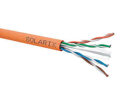 Product Installation cable Solarix CAT6 UTP LSOHFR B2<sub>ca</sub>-s1a,d1,a1 450 MHz 500m SXKD-6-UTP-LSOHFR-B2ca - Solarix - Solid Cable