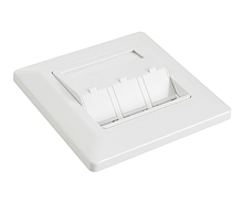 Product Solarix Modular Wall Outlet for 3 Keystones, White, SX9-3-0-WH - Solarix - Outlets