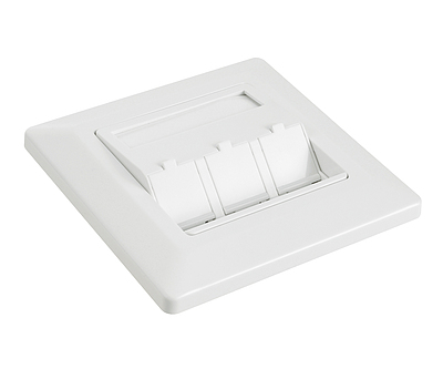 Product Solarix Modular Wall Outlet for 3 Keystones, White, SX9-3-0-WH - Solarix - Outlets