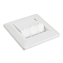 Product Solarix Modular Wall Outlet for 3 Keystones, White, SX9-3-0-WH - Solarix - Outlets