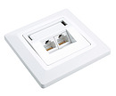 Product Solarix CAT6 UTP 2x RJ45 flush-mounted outlet, white SX9-2-6-UTP-WH - Solarix - Outlets