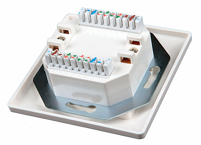 Product Solarix CAT6 UTP 2x RJ45 flush-mounted outlet, white SX9-2-6-UTP-WH - Solarix - Outlets