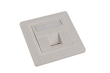 Product KJGM-WH Modular Outlet for 1 x 45 Keystone, 80 x 80 mm, White - Signamax - Outlets
