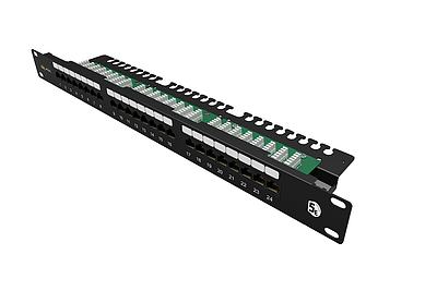 Product 19" patch panel Solarix 24x RJ45 CAT5E UTP 1U SX24L-5E-UTP-BK-N - Solarix - Patch Panels