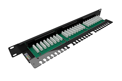 Product 19" patch panel Solarix 24x RJ45 CAT5E UTP 1U SX24L-5E-UTP-BK-N - Solarix - Patch Panels