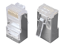 Product Modular Plug 8p8c CAT5E Shielded for Solid Cable KRJS45/5SLD - Solarix - Plugs