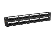 Product 19" patch panel Solarix 48x RJ45 CAT5E UTP 150 MHz Black 2U SX48-5E-UTP-BK - Solarix - Patch Panels